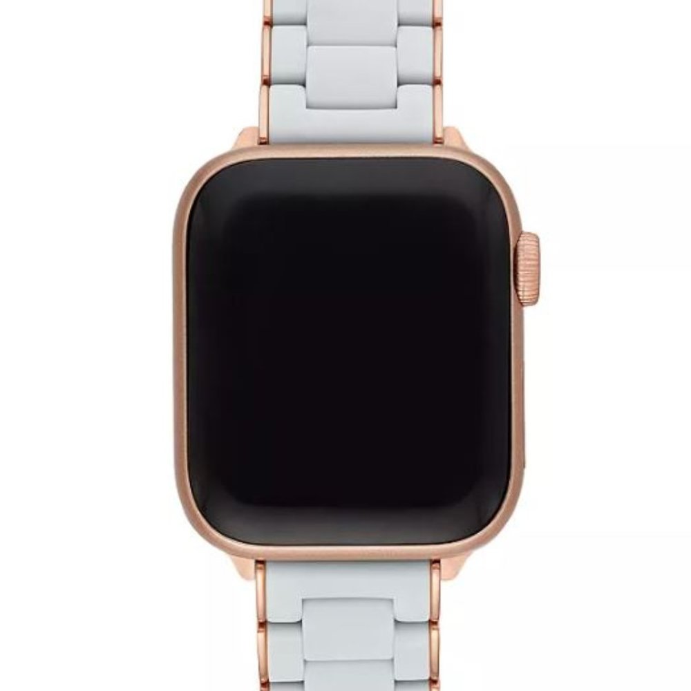 Michele Apple Watch Band (Grey & Rose Gold)